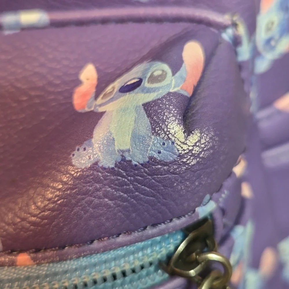 Loungefly Disney Lilo & Stitch Poses Mini Backpack Bag With Pineapple Charm